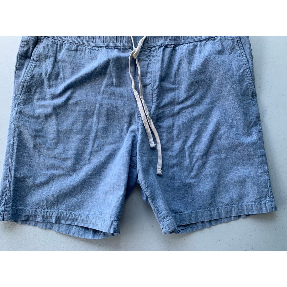 Banana Republic Chino Shorts Men's XL Blue Cotton Drawstring Elastic Pockets - Picture 2 of 7